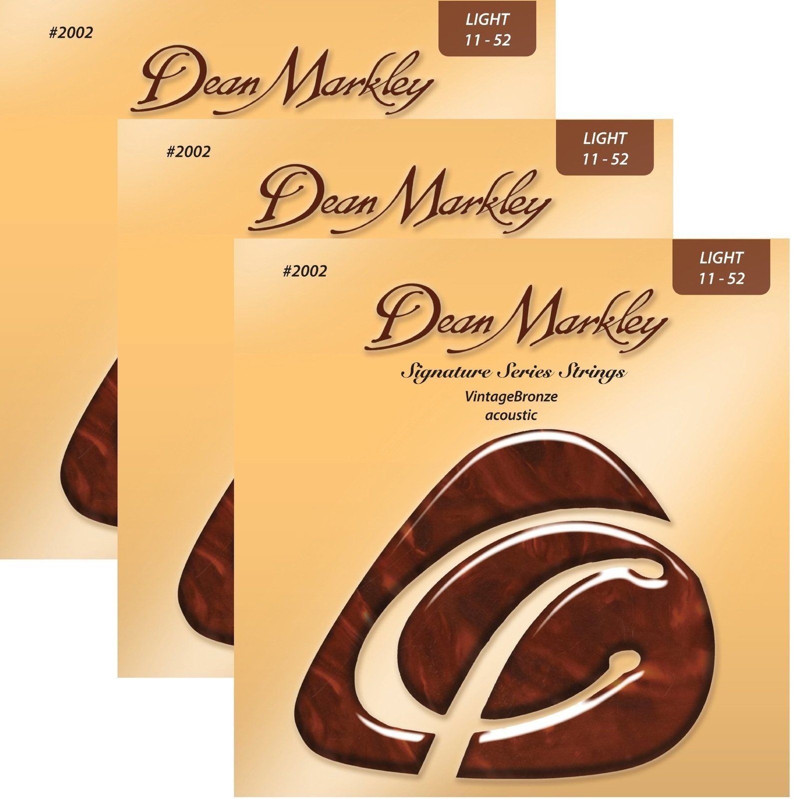 Snaren voor akoestische gitaar Dean Markley 2002-3PK LT 11-52 VintageBronze Acoustic - 3 Pack