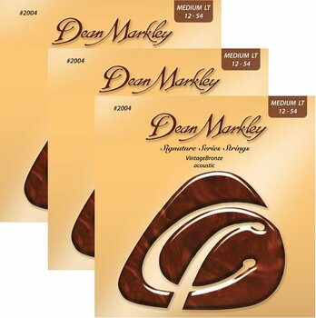 Snaren voor akoestische gitaar Dean Markley 2004-3PK ML 12-54 VintageBronze Acoustic - 3 Pack - 1