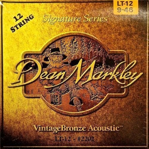Struny do gitary akustycznej Dean Markley 2202 VintageBronze 12  9-46