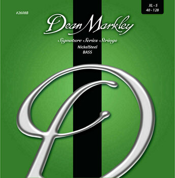Strune za 5 strunsko bas kitaro Dean Markley 2608B 5XL 40-128 NickelSteel - 1