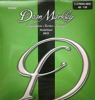 Strenge til basguitar Dean Markley 2606B 5MED 48-128 NickelSteel - 1