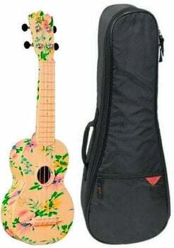 Soprano ukulele Pasadena WU-21F3-WH SET Soprano ukulele Floral - 1
