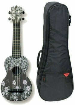 Soprano ukulele Pasadena WU-21F7-BK SET Soprano ukulele Floral Black - 1