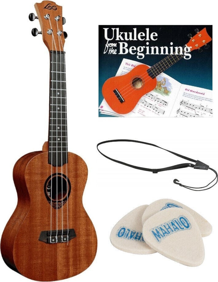 Koncertní ukulele LAG TKU8C SET Koncertní ukulele Natural