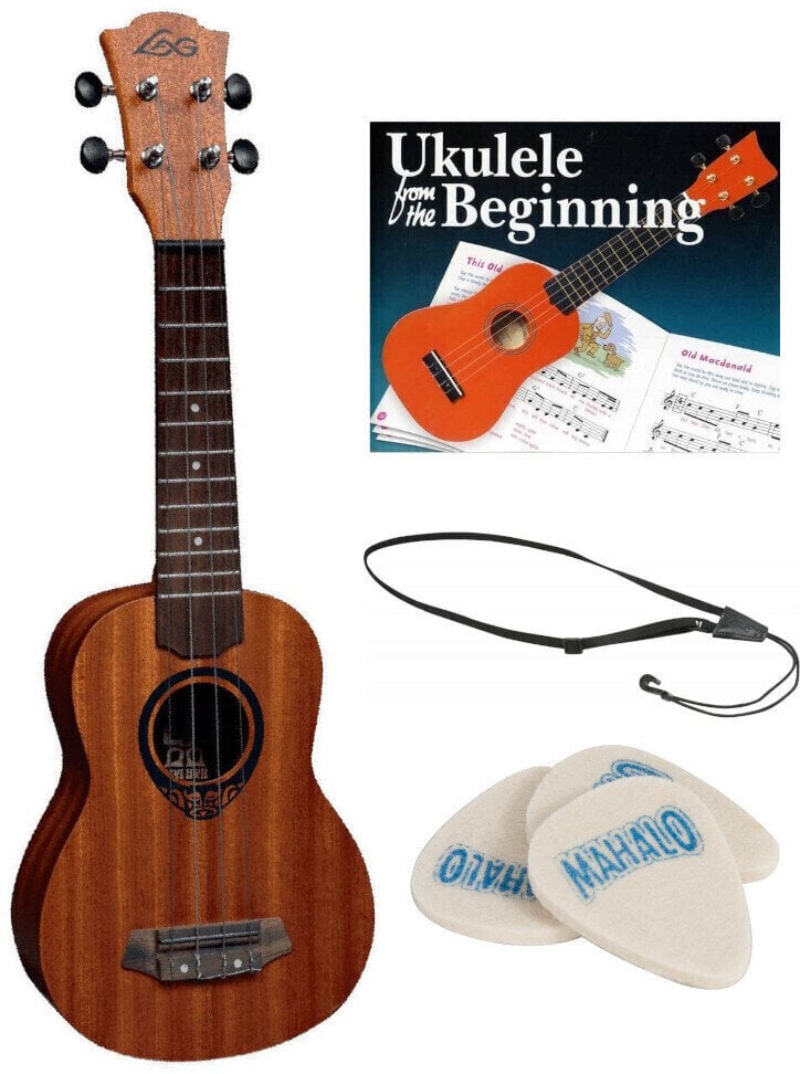 Soprano ukulele LAG TKUS SET Soprano ukulele Natural Satin