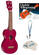 Mahalo MK1-TRD SET Szoprán ukulele Transparent Red