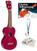 Sopránové ukulele Mahalo MK1-TRD SET Sopránové ukulele Transparent Red
