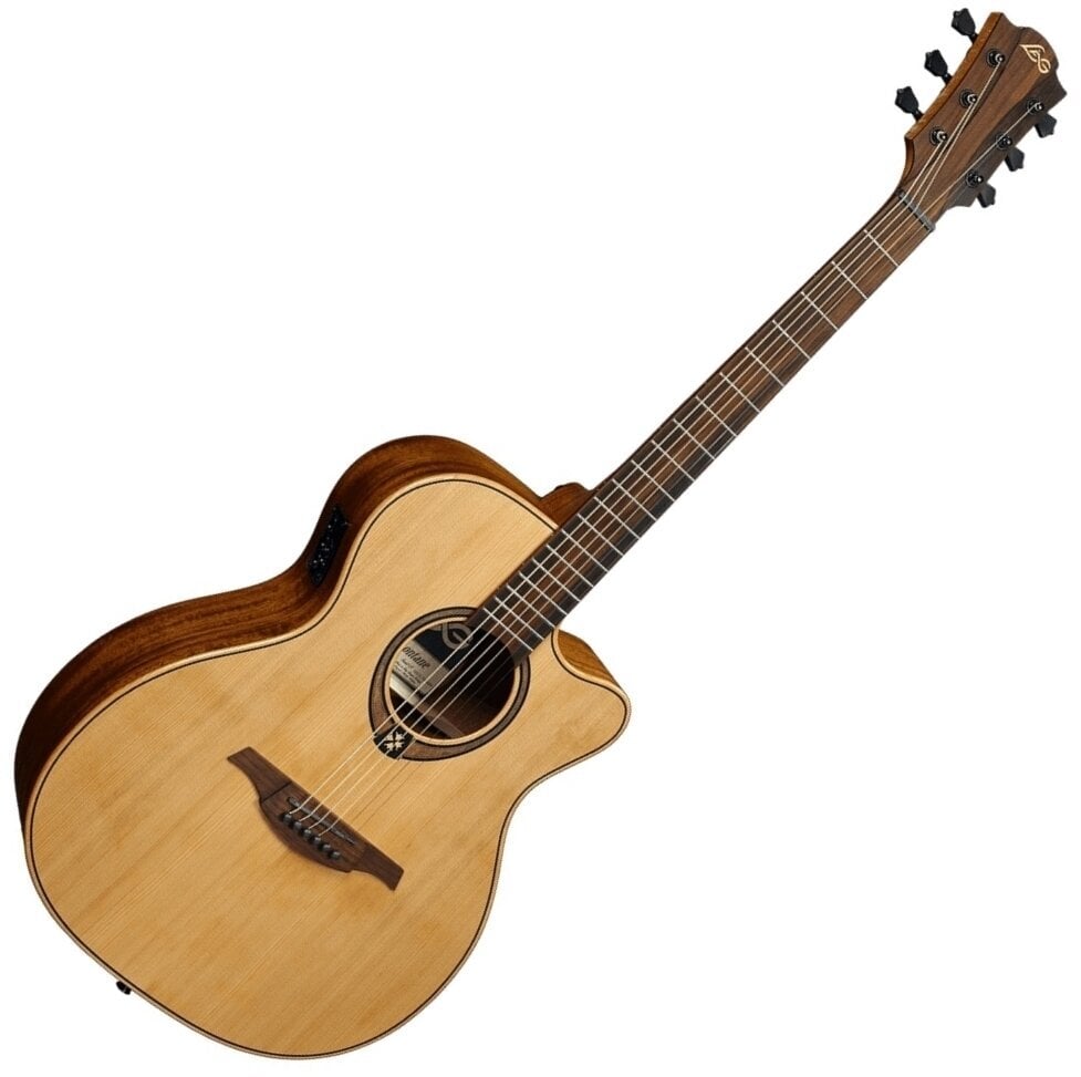 Guitare Jumbo acoustique-électrique LAG T170ACE Natural Satin