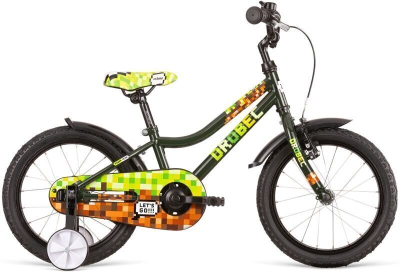Bicicleta para crianças DEMA Drobec Olive 16" Bicicleta para crianças