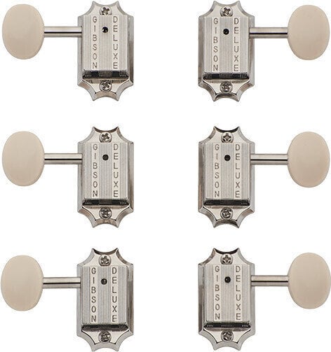 Guitar Tuning Machines Gibson Deluxe White Button T Set Nickel