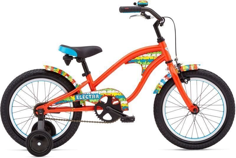 Bicicleta para niños Electra Graffiti Drip 1 Radioactive Red 16" Bicicleta para niños