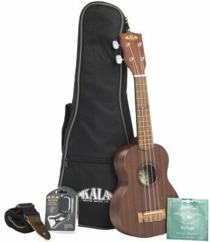 Ukulélé soprano Kala Satin Mahogany Soprano Ukulele Starter Kit - 1