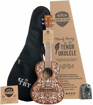 Tenorové ukulele Kala KA-KALA-LTP-MH Mandy Harvey Signature Tenorové ukulele Natural Flower - 1