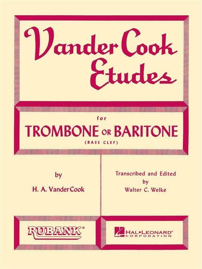 Partitura para instrumentos de sopro Hal Leonard Vandercook Etudes for Trombone or Baritone Livro de música