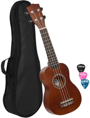 Ukulélé soprano Cascha EH 3953 Brown Ukulélé soprano