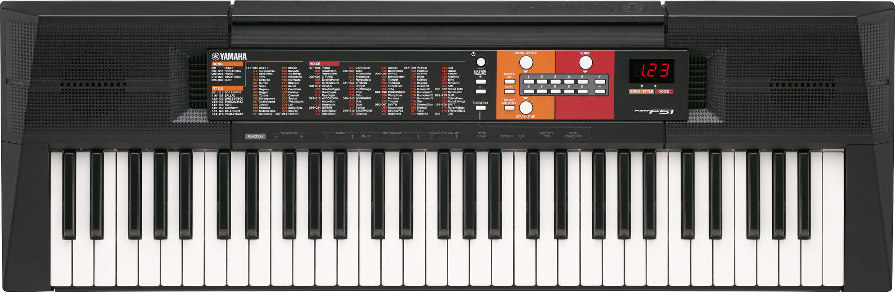 Tastatur uden berøringsrespons Yamaha PSR-F51