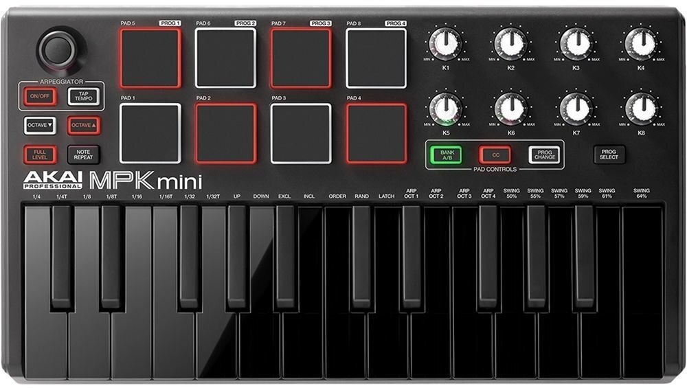 MIDI mesterbillentyűzet Akai MPK Mini MKII Limited Black