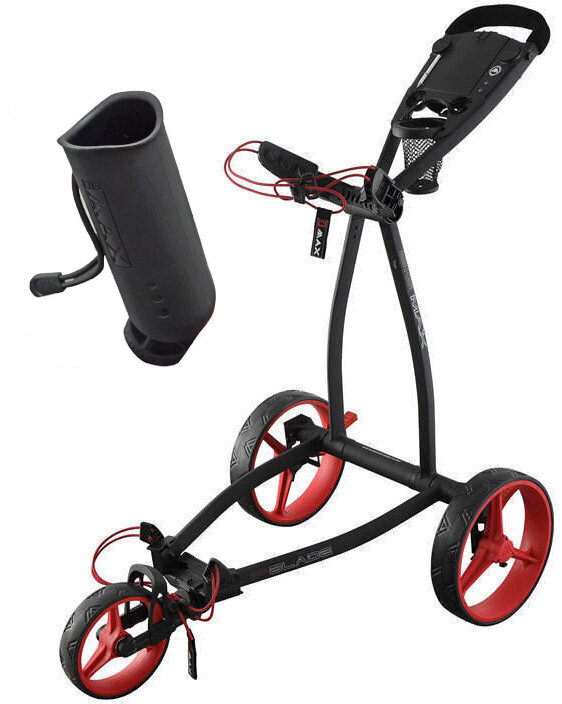 Manuální golfové vozíky Big Max Blade IP SET Phantom/Red Manuální golfové vozíky