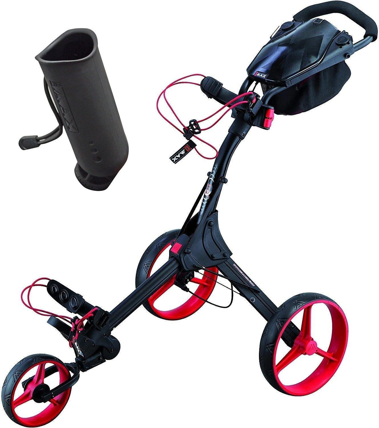 Ръчна количка за голф Big Max IQ+ SET Black/Red/Black Ръчна количка за голф
