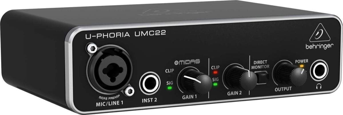 USB-audio-interface - geluidskaart Behringer UMC22 U-Phoria
