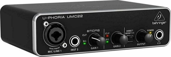USB audio převodník - zvuková karta Behringer UMC22 U-Phoria