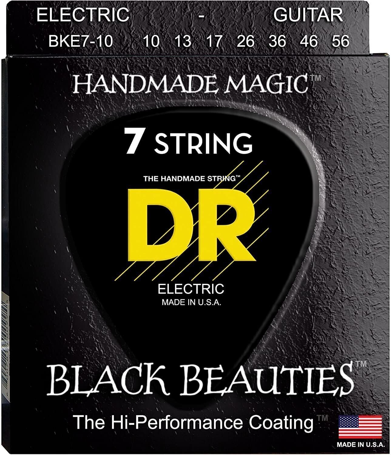 DR Strings Black Beauties BKE7-10