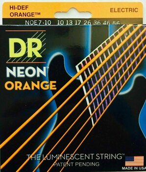 Snaren voor elektrische gitaar DR Strings Neon Hi-Def NOE7-10 - 1