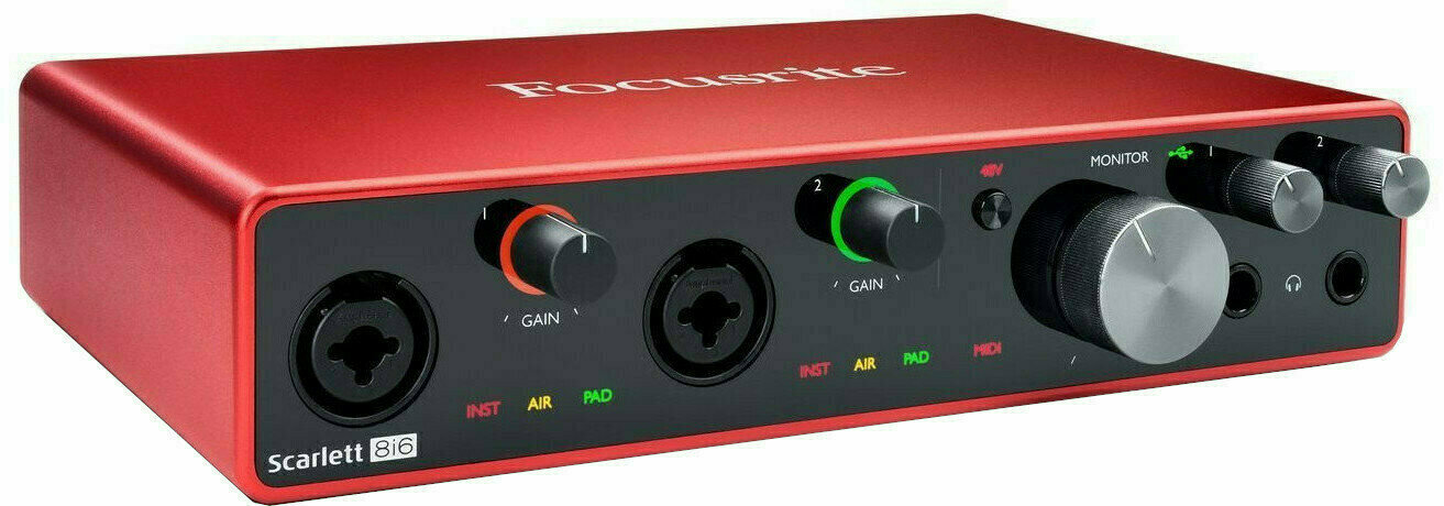 Focusrite Scarlett 8i6 オーディオインターフェース 3rd Focusrite Scarlett 3rd Generation Interfejs audio USB - Muziker