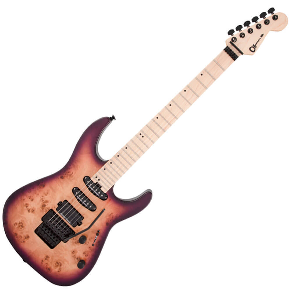 Elektrisk gitarr Charvel Pro-Mod DK24 HSS FR M Poplar MN Purple Sunset
