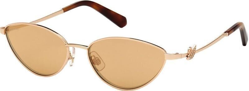 Lifestyle brýle Swarovski SK0261 28G 55 Shiny Rose Gold/Brown Mirror M Lifestyle brýle
