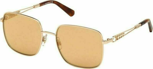 Lifestyle Glasses Swarovski SK0263 28G 56 Shiny Rose Gold/Brown Mirror Lifestyle Glasses - 1