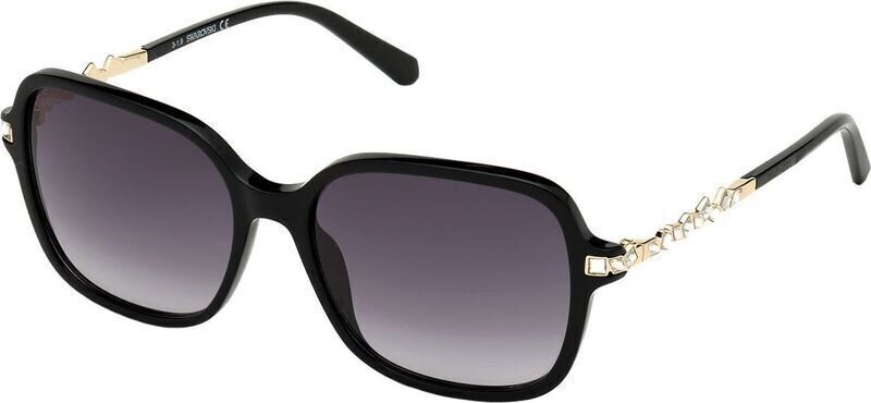 Lifestyle Glasses Swarovski SK0265 01B 55 Shiny Black/Gradient Smoke M Lifestyle Glasses