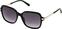 Livsstil briller Swarovski SK0265 01B 55 Shiny Black/Gradient Smoke M Livsstil briller