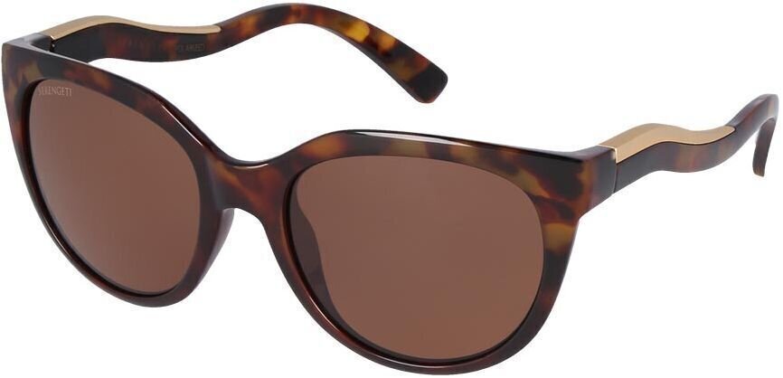 Lifestyle brýle Serengeti Lia Shiny Red Moss Tortoise/Matte Champagne Gold/Mineral Polarized Drivers S Lifestyle brýle