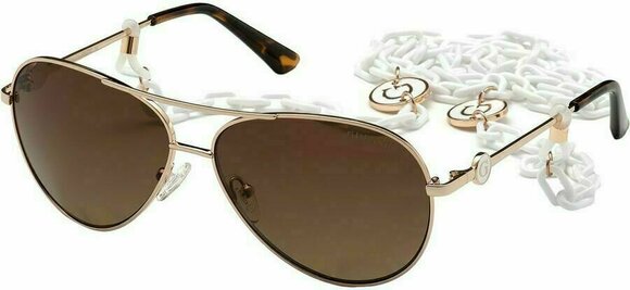 Lifestyle Glasses Guess GU7641 28H 60 Shiny Rose Gold/Brown Polarized M Lifestyle Glasses - 1