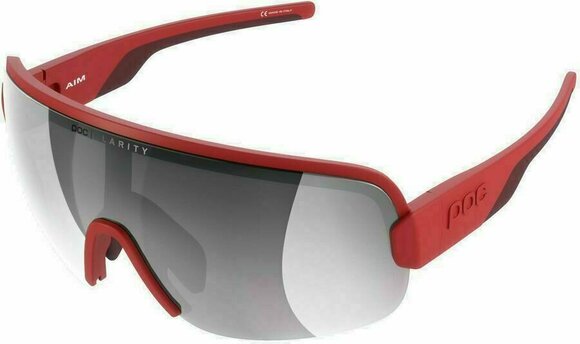 Cycling Glasses POC Aim Prismane Red/Clarity Road Silver Mirror Cycling Glasses - 1
