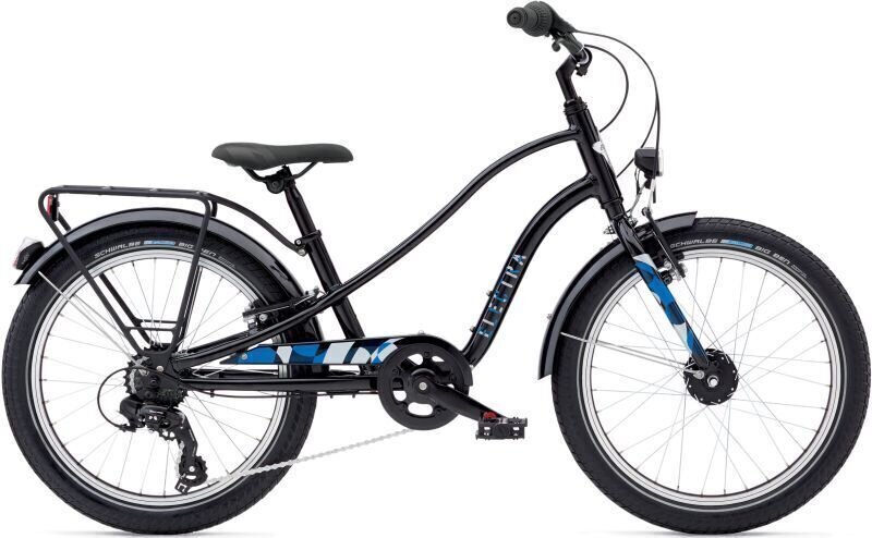 Bicicleta para crianças Electra Sprocket 7D Black Blue 20" Bicicleta para crianças