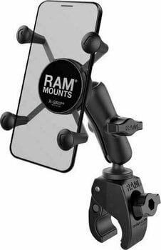Motorcycle Holder / Case Ram Mounts X-Grip Phone Mount with RAM Tough-Claw Small Clamp Base - 1