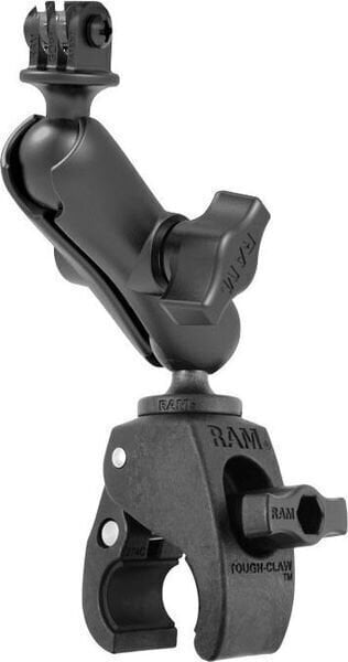 Mobieltje/gps-houder voor motor Ram Mounts Tough-Claw Double Ball Mount w Uni Action Camera Adapter Mobieltje/gps-houder voor motor