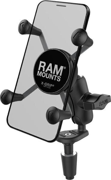 Mobieltje/gps-houder voor motor Ram Mounts X-Grip Phone Holder Fork Stem Base Mobieltje/gps-houder voor motor