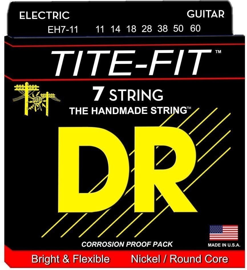 E-guitar strings DR Strings Tite-Fit EH7-11