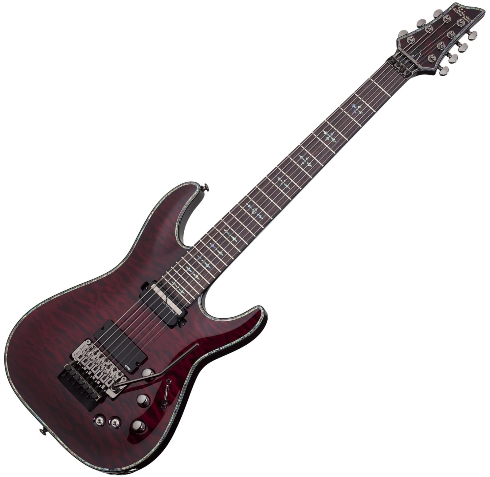 7-string Electric Guitar Schecter Hellraiser C-7 FR S Black Cherry