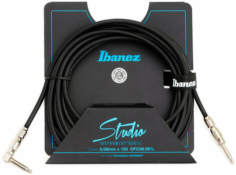 Câble pour instrument Ibanez HF20L Noir 6 m Droit - Angle - 1