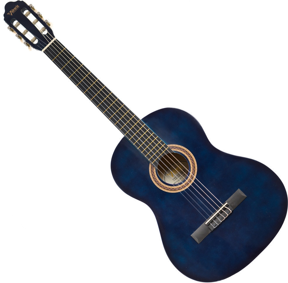 Guitarra clássica Valencia VC104L Blue Sunburst