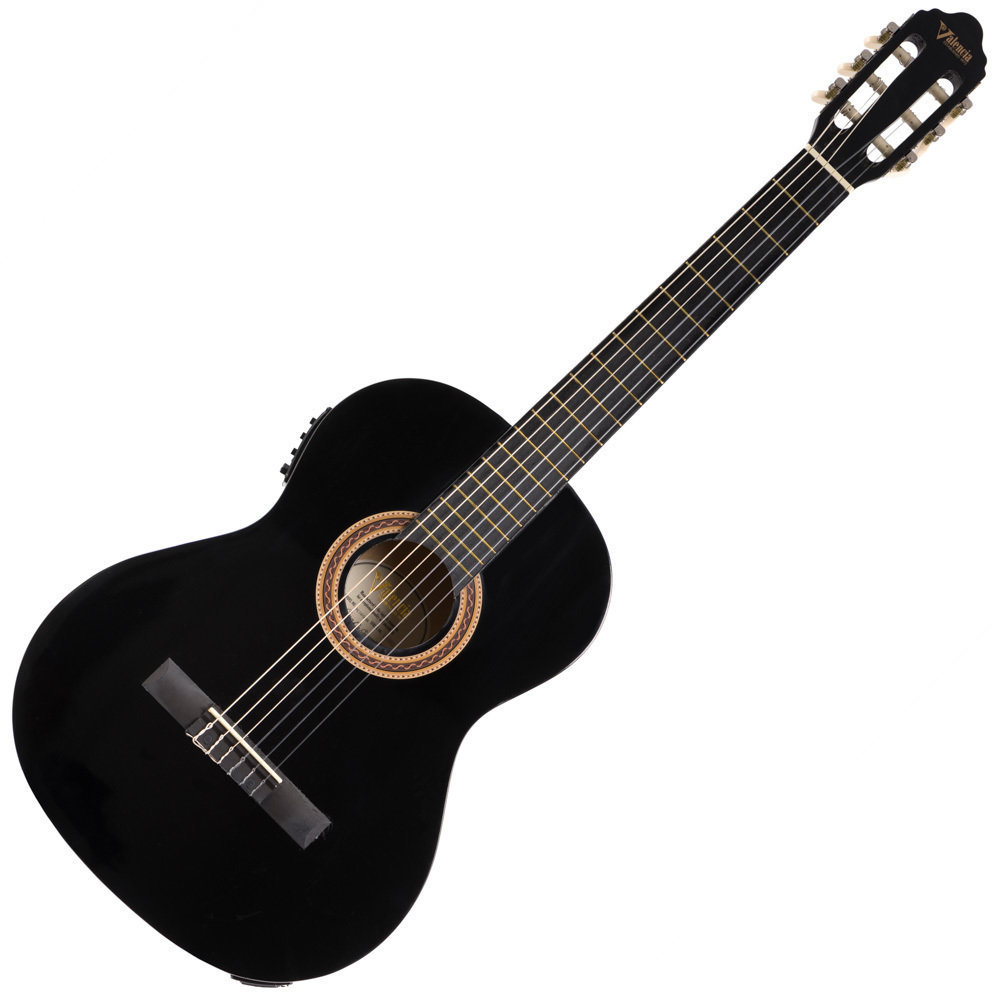 Klassieke gitaar met elektronica Valencia VC104E 4/4 Zwart