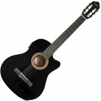 Classical Guitar with Preamp Valencia VC104CE 4/4 Black - 1