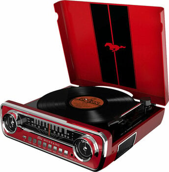Gira-discos retro ION Mustang LP Red - 1