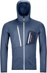 Ortovox Fleece Grid Mens Hoody Night Blue