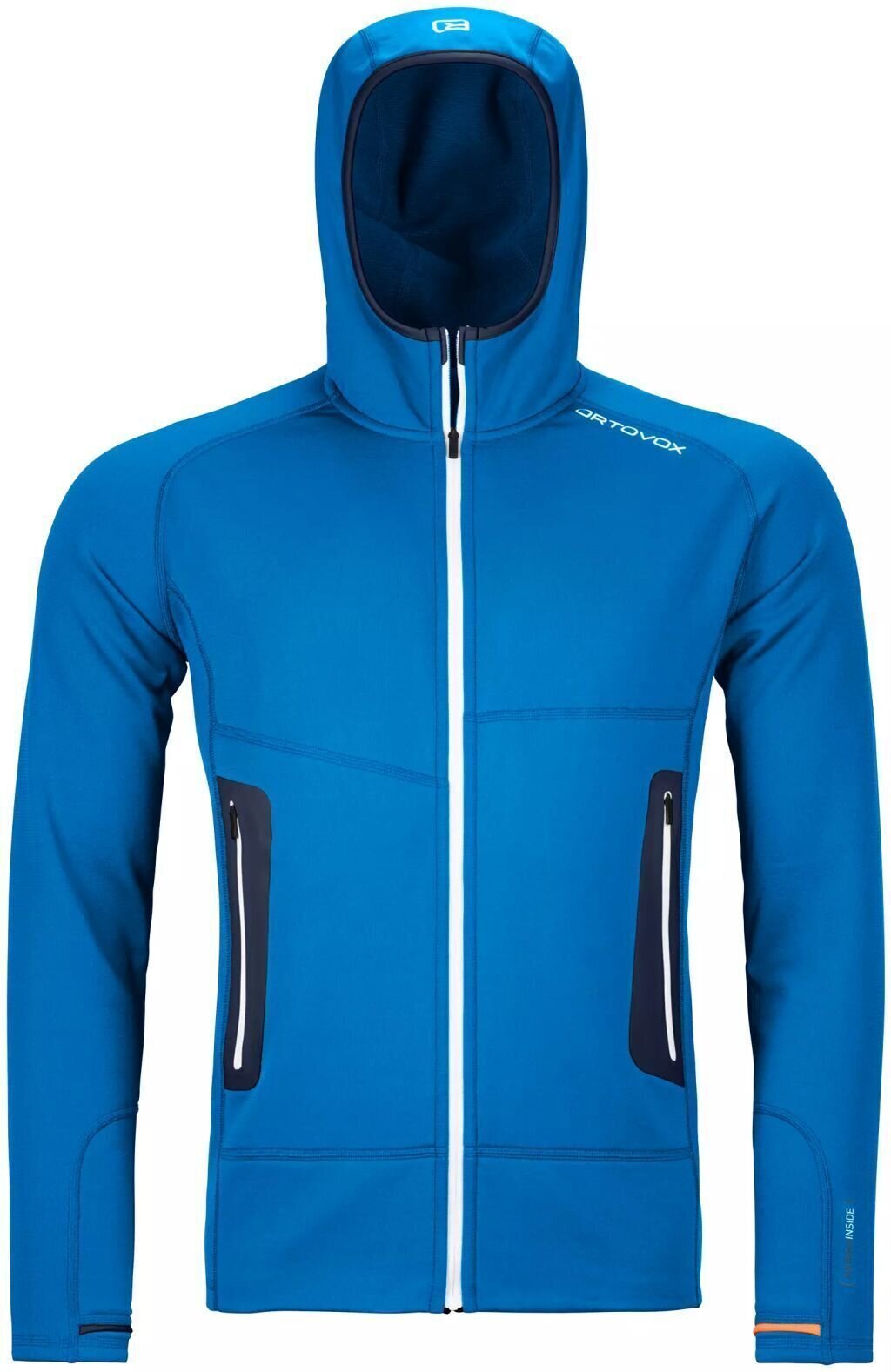 Hættetrøje til udendørs brug Ortovox Fleece Light M Safety Blue M Hættetrøje til udendørs brug
