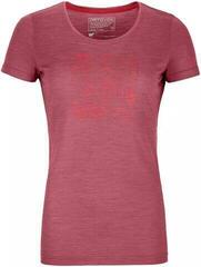 Ortovox 120 Cool Tec Puzzle Womens Short Sleeve Shirt Dark Blood Blend S